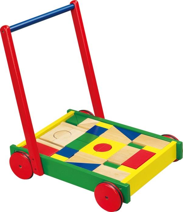 Viga Wooden trolley with Blocks