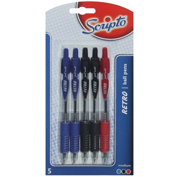Scripto Retro Ball Pen 5's