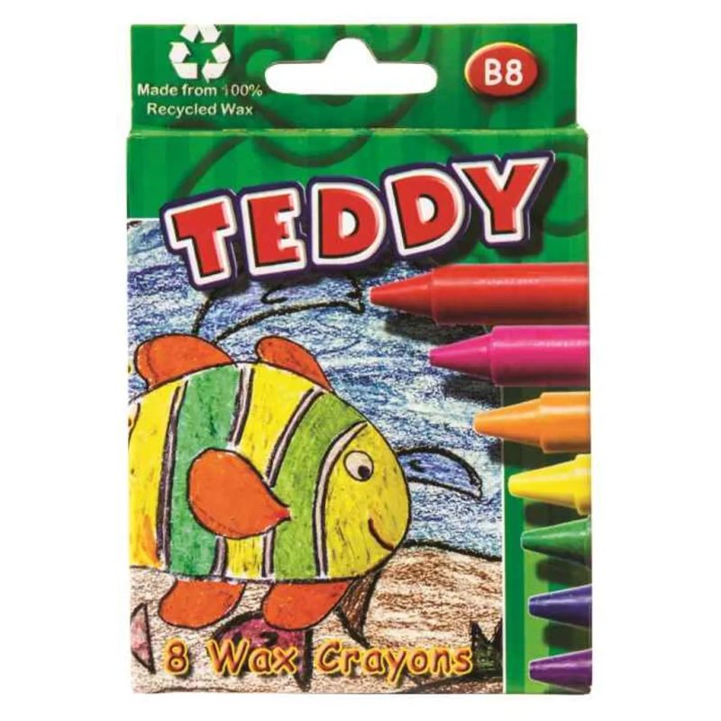 Teddy Wax Crayons Jumbo B8 8's