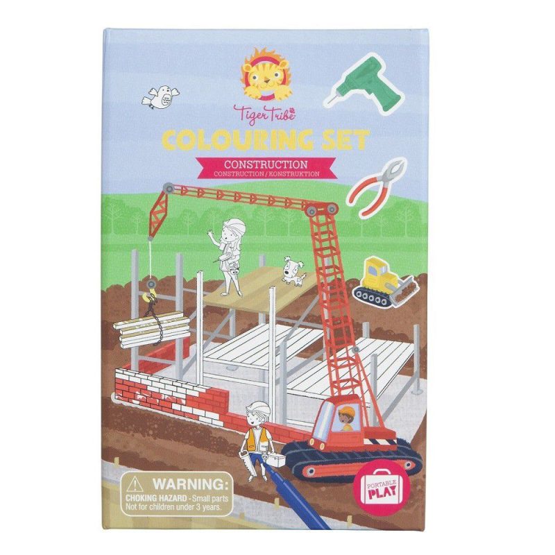 Tiger Tribe Colouring Set Construction
