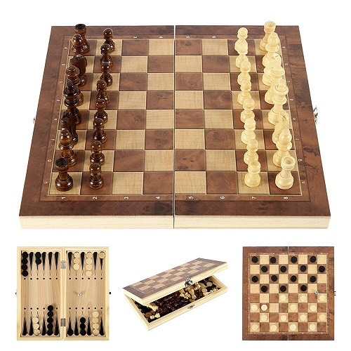 Chess, Checkers & Backgammon 3 in 1 Game Set