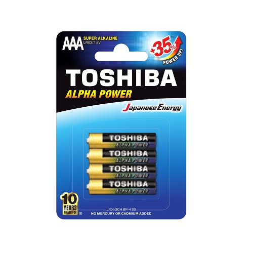 Toshiba AAA x 4 Batteries