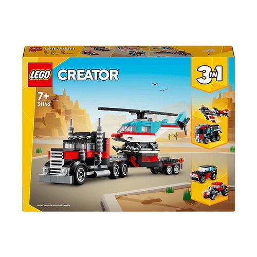 LEGO® Creator 3in1 Flatbed Truck with Helicopter 31146