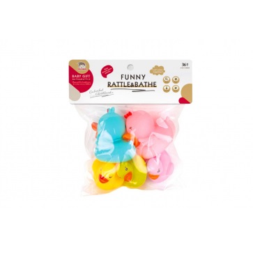 Bath Squeaky Toys Ducks Multi colour 5Pce