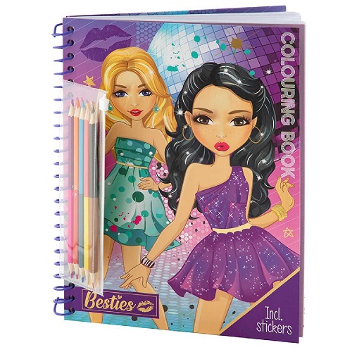 Besties A4 Colouring Book with Pencils
