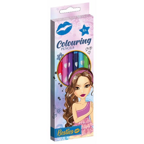 Besties Colouring Pencils 8 Pack