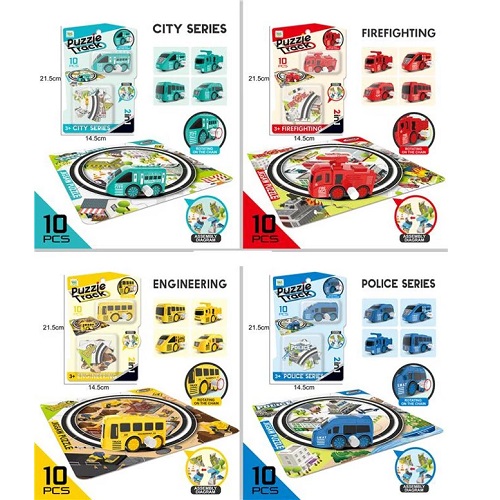 10 Pce Puzzle with Wind Up Car