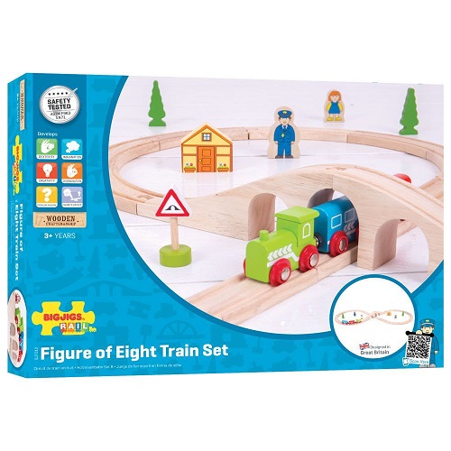 Bigjigs Figure of Eight Wooden Train Set