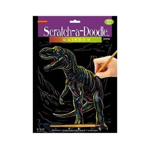 Art Lovers Scratch a Doodle Dinosaurs Asst