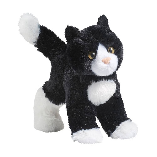 Plush Cat Snippy Black n White