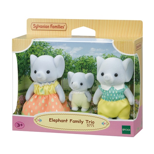 Sylvanian Family Elephant Trio