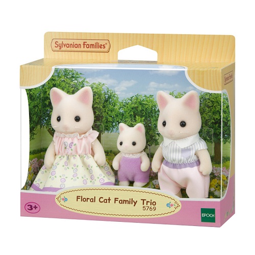 Sylvanian Family Floral Cat Trio