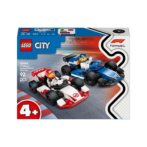 LEGO® City F1® Williams Racing & Haas F1® Race Cars 60464