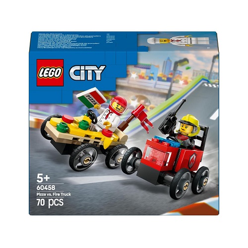 LEGO® City Pizza vs. Fire Truck 60458