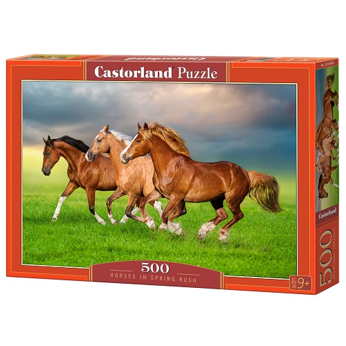 500 Pce Castorland Horses in Spring Rush