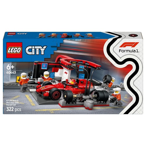 LEGO® City F1® Pit Stop & Pit Crew with Ferrari Car 60443