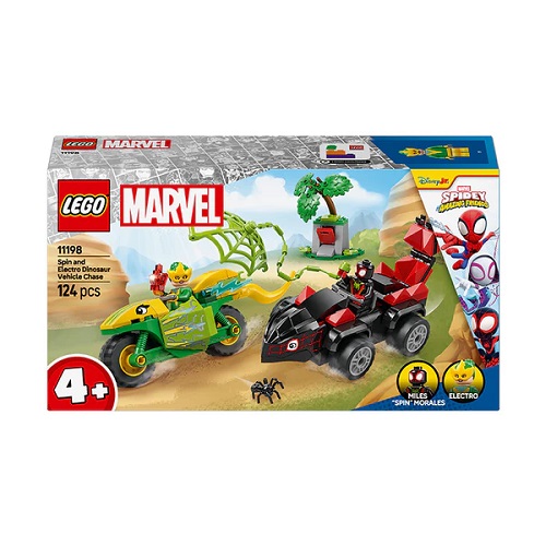 LEGO® Marvel Spin and Electro Dinosaur Vehicle Chase 11198