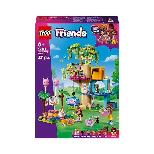 LEGO® Friends Cat Birthday Party & Tree House 42666