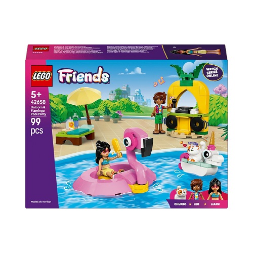 LEGO® Friends Unicorn & Flamingo Pool Party 42658