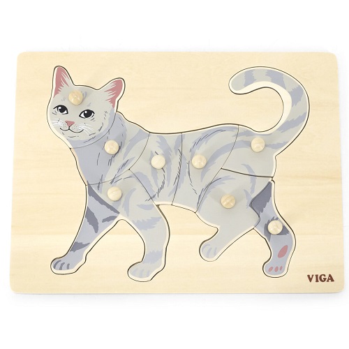 9 Pce RGS Montesorri Cat Peg Puzzle