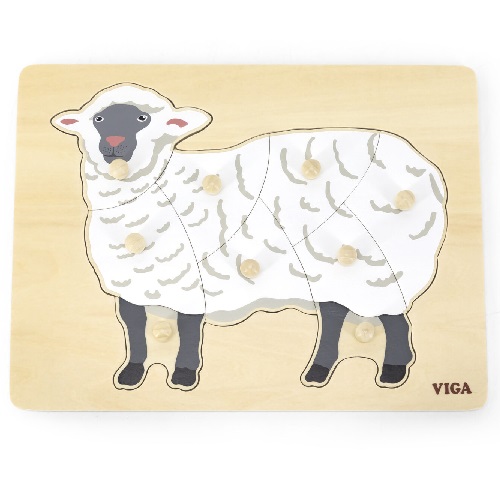 9 Pce RGS Montesorri Sheep Peg Puzzle