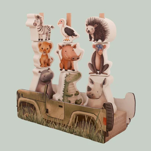 Wooden Safari Animal Stacker