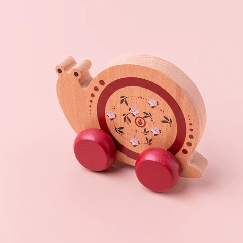 Wooden Snail Push Toy